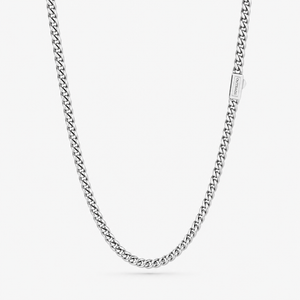 Silver Cuban Chain Necklace 5MM