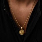 Gold St Christopher Necklace Pendant