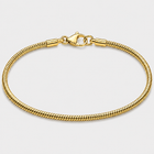 Gold Snake Bracelet – 3mm Round