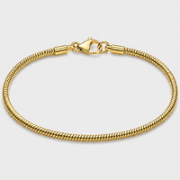Gold Snake Bracelet – 3mm Round
