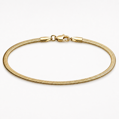 Gold Herringbone Bracelet – 3mm