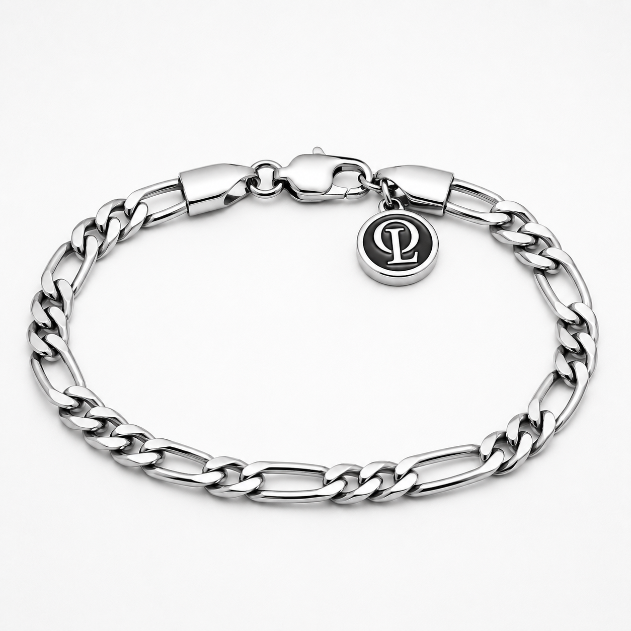 Silver Figaro Chain Bracelet 5MM