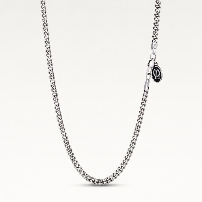 4mm Chain necklace in silver. Luxury mens chains