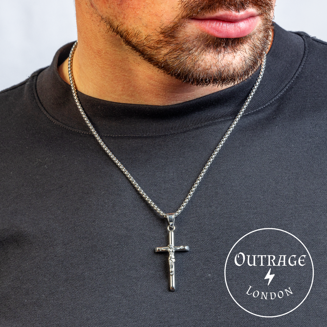 Silver Crucifix Necklace Pendant