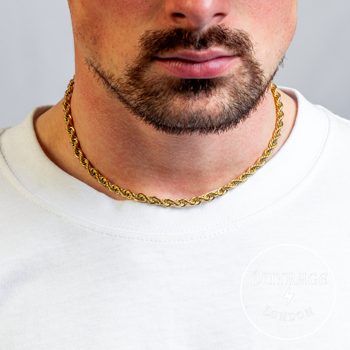 Gold Rope Chain Necklace 5mm