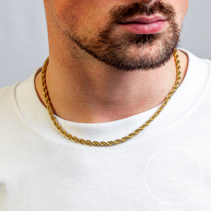 Gold Rope Chain Necklace 5mm