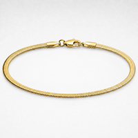Gold Herringbone Bracelet – 3mm