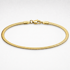 Gold Herringbone Bracelet – 3mm