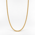 Gold Square Box Chain Necklace - 3mm