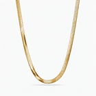 Gold Herringbone Chain Necklace – 5mm
