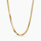 Gold Herringbone Chain Necklace – 5mm