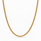 Gold Wheat Chain Necklace - 3mm