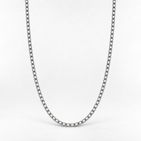 Silver Box Chain Necklace -3mm