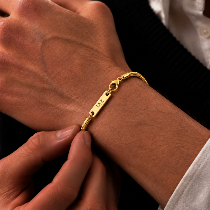 Gold Snake Bracelet – 3mm Round