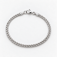 Silver Wheat Bracelet - 3mm