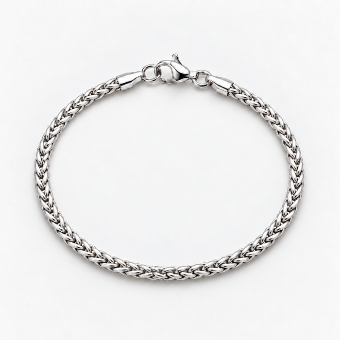 Silver Wheat Bracelet - 3mm