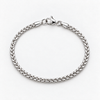 Silver Wheat Bracelet - 3mm