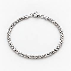 Silver Wheat Bracelet - 3mm
