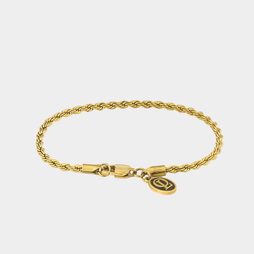 Gold Rope Chain Bracelet 2mm