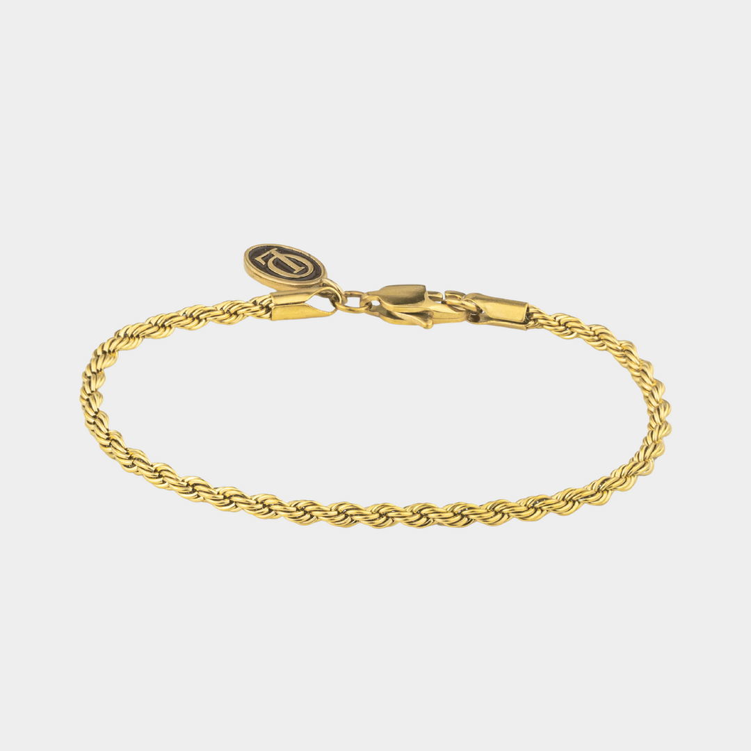 Gold Rope Chain Bracelet 2mm