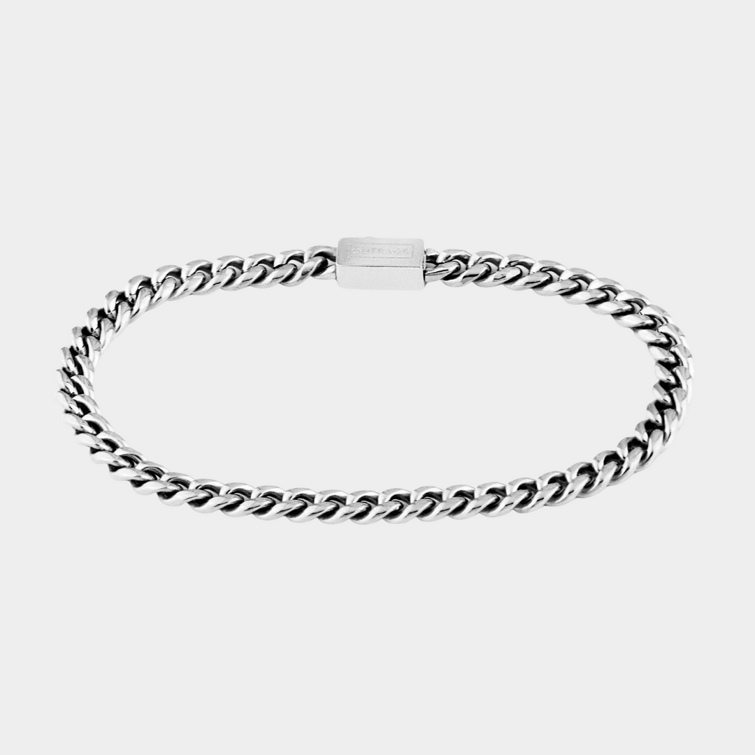 Silver Cuban Chain Bracelet 5MM