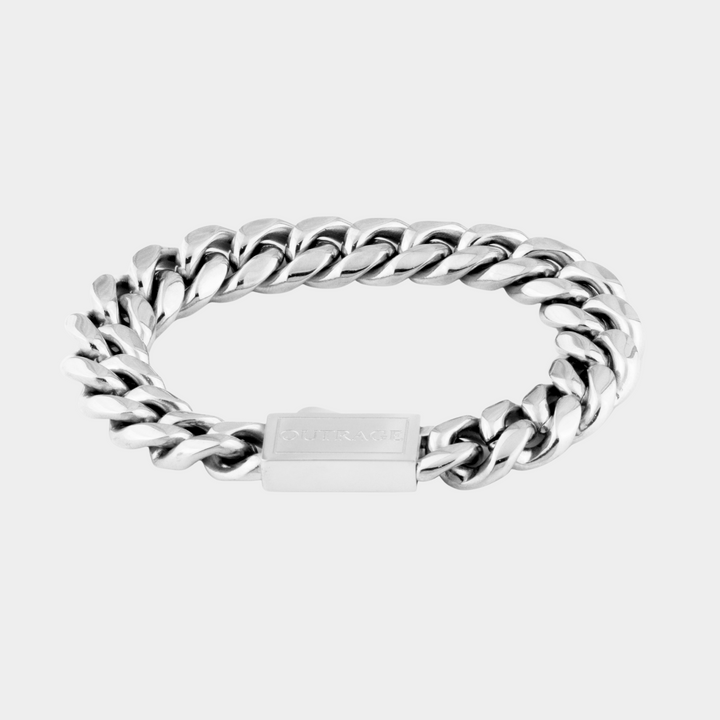 Silver Cuban Chain Bracelet 12MM