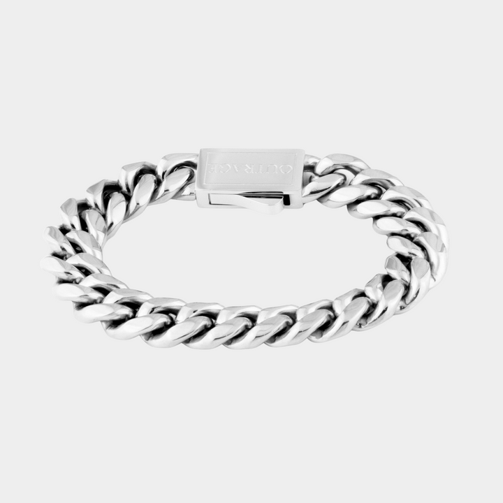 Silver Cuban Chain Bracelet 12MM