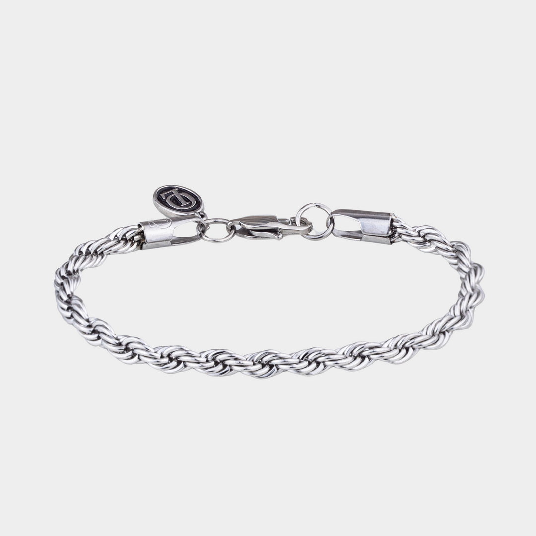 Silver Rope Chain Bracelet 5MM