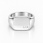 Silver Square Face Signet Ring