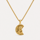 Gold Irregular Zeus God Necklace Pendant