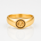 Gold Zeus God Signet Ring