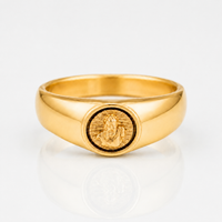 Gold Zeus God Signet Ring