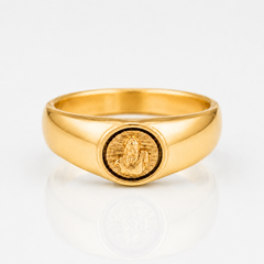 Gold Zeus God Signet Ring