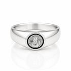 Silver Zeus God Signet Ring