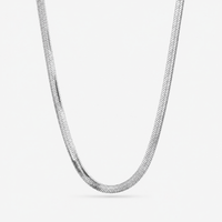 Silver Herringbone Chain Necklace – 5mm