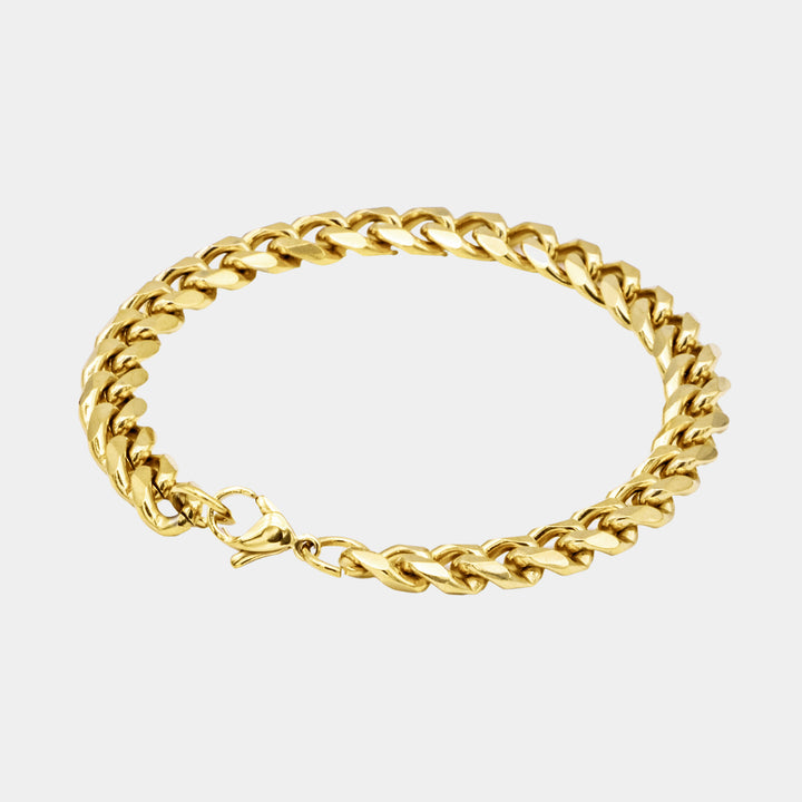 Gold Cuban Chain Bracelet 7MM