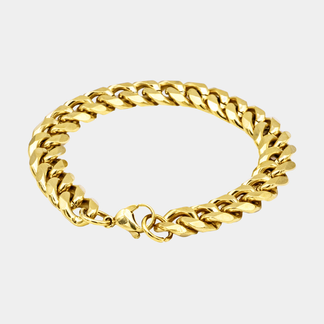 Gold Cuban Chain Bracelet 9MM