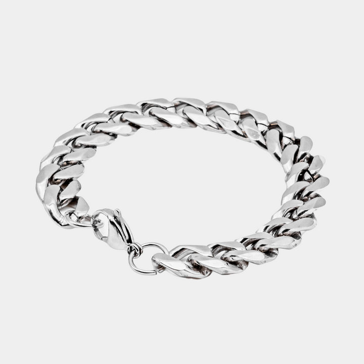 Silver Cuban Chain Bracelet 11MM