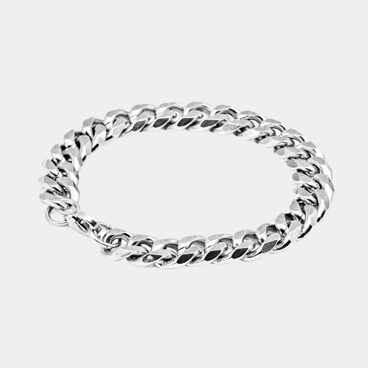 Silver Cuban Chain Bracelet 9MM