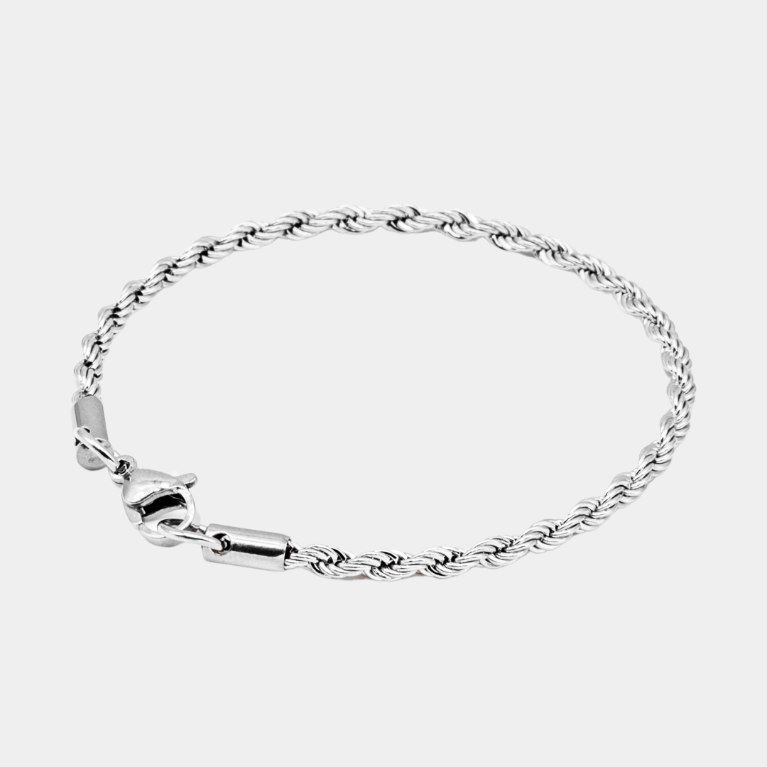 Silver Rope Chain Bracelet 2MM