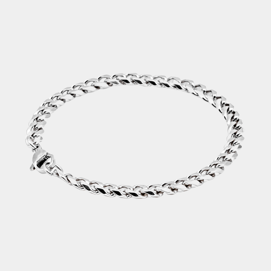 Silver Cuban Chain Bracelet 5MM