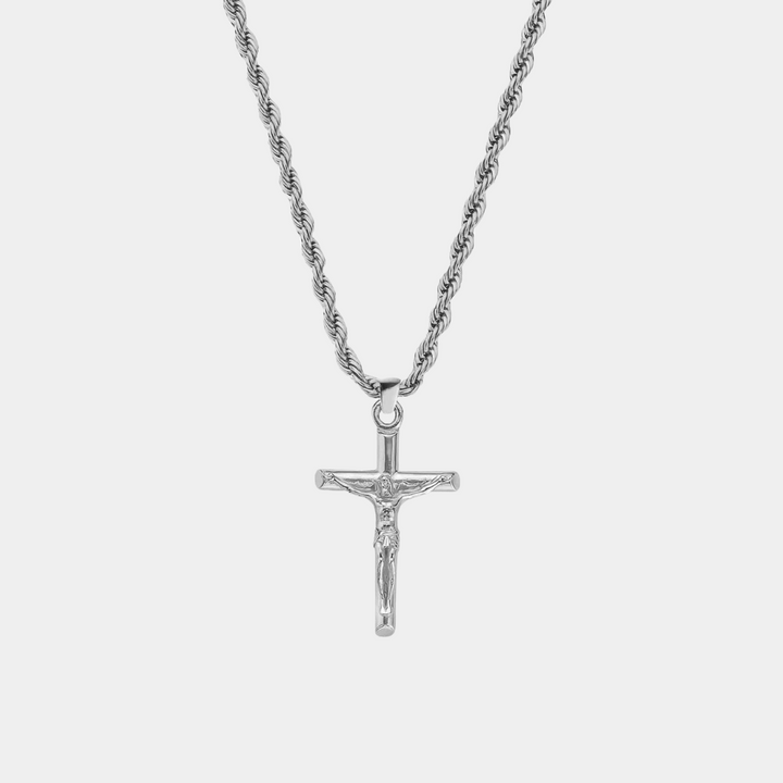 Silver Crucifix Necklace Pendant