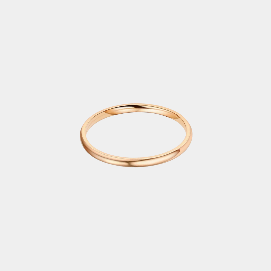 Rose Gold 2MM Simple Ring