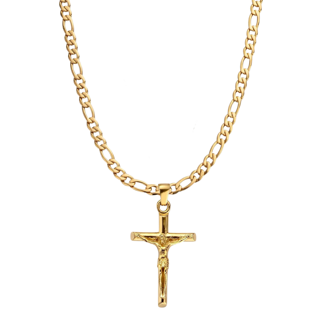 Gold Crucifix Necklace Pendant