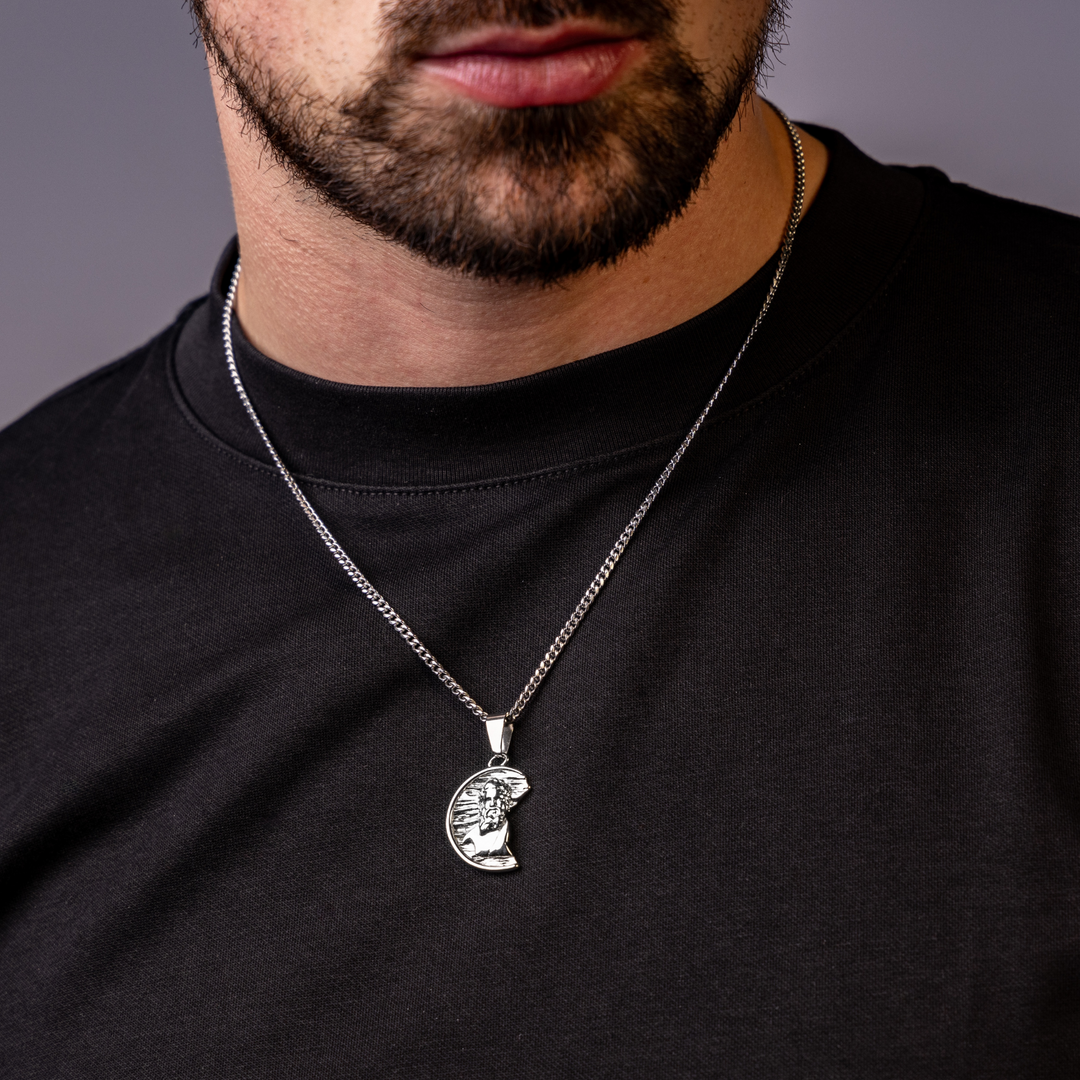 Silver Irregular Zeus Necklace Pendant