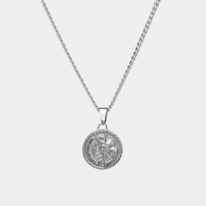 Silver St Christopher Necklace Pendant