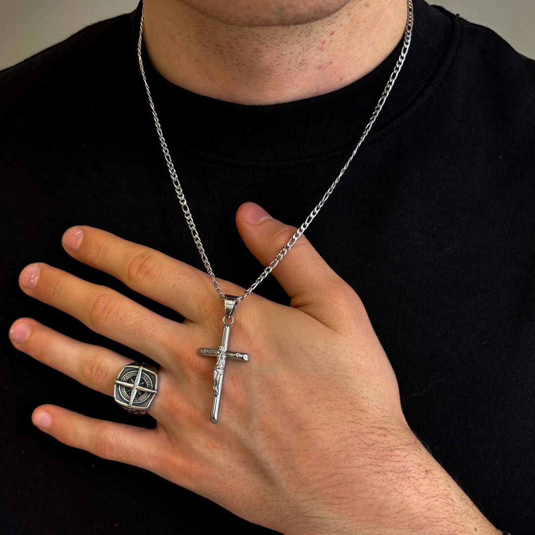 Silver Crucifix Necklace Pendant