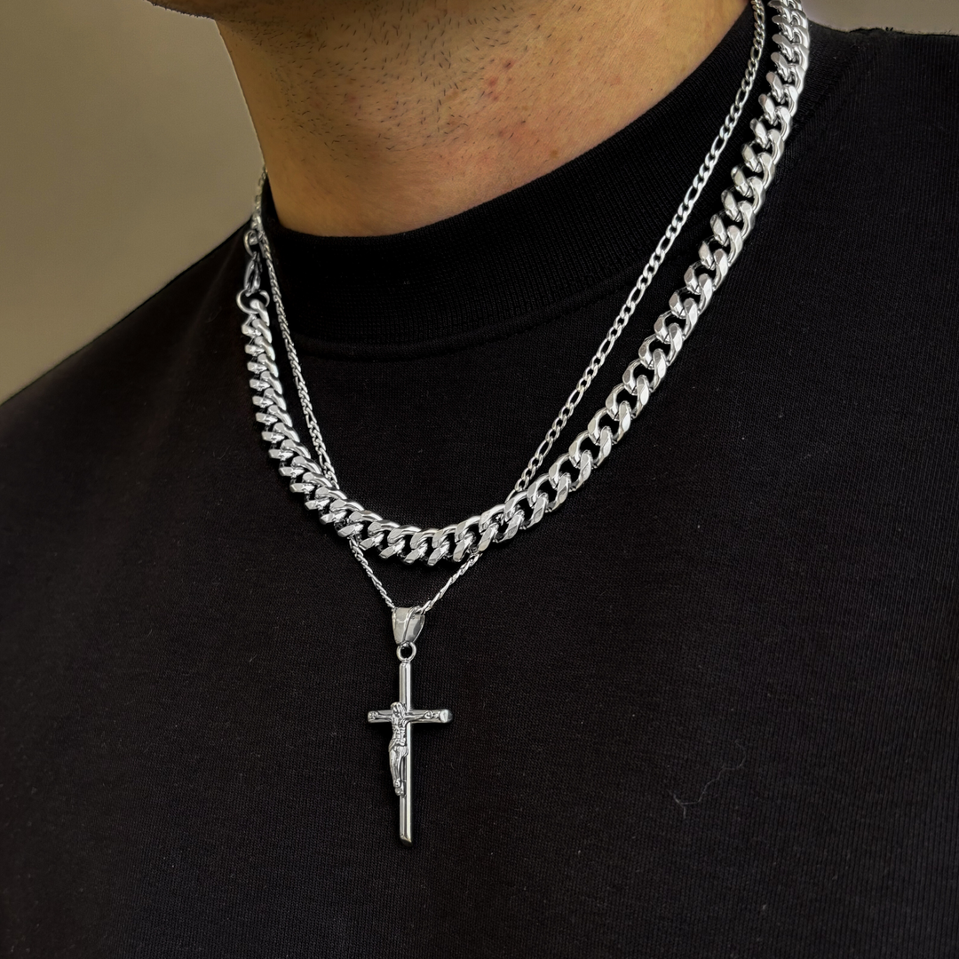 Silver Crucifix Necklace Pendant