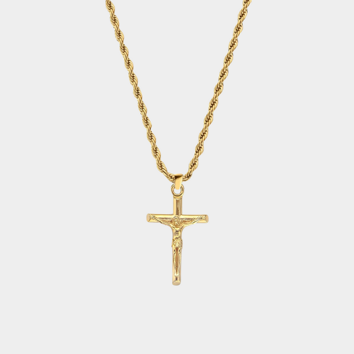 Gold Crucifix Necklace Pendant