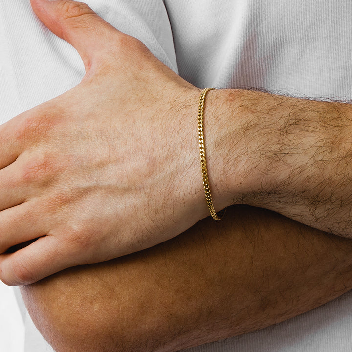 Gold Cuban Chain Bracelet 3MM